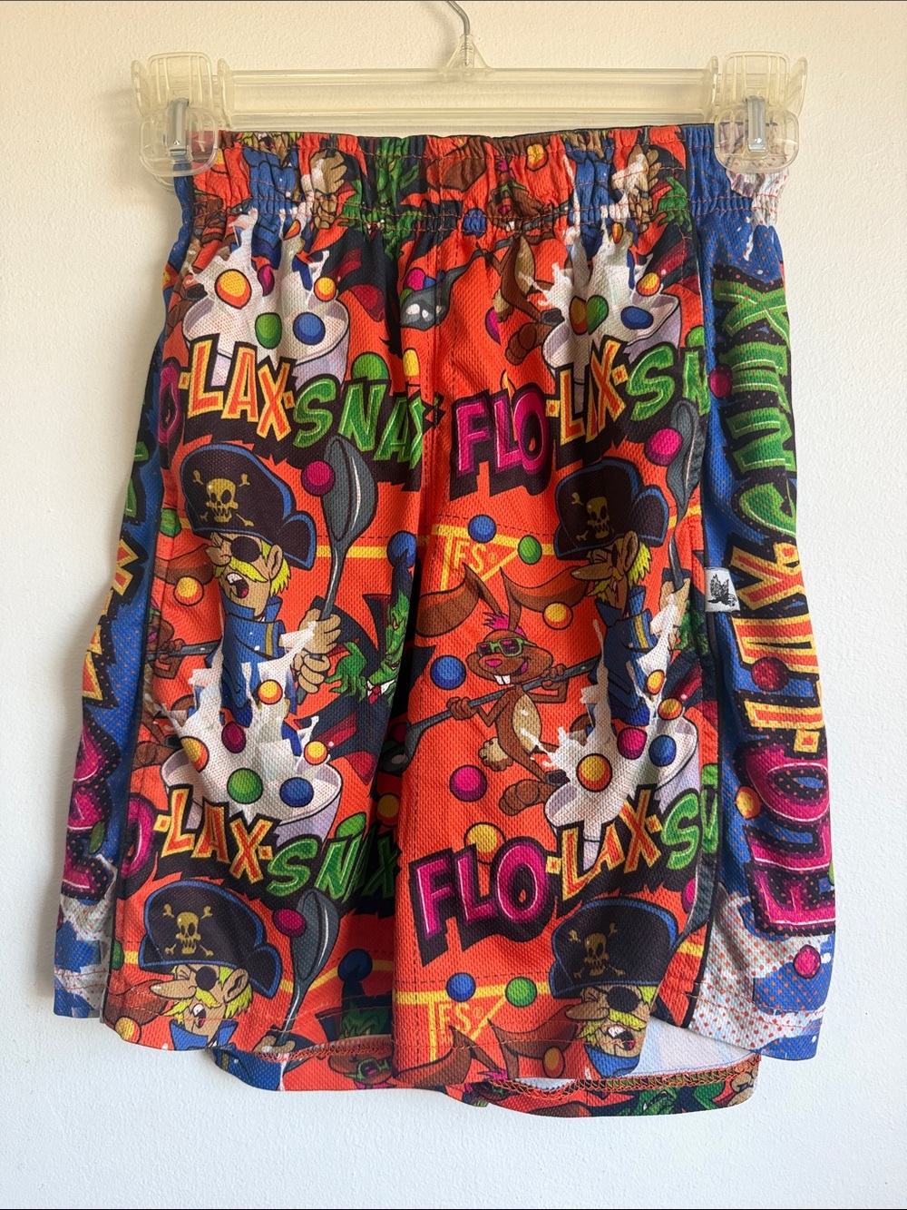 Flow Society LAX SNAX Lacrosse Shorts Youth Medium Colorful